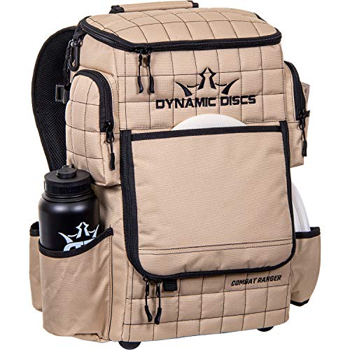 Dynamic Discs Combat Ranger Disc Golf Backpack | Large Bag w/Putter Pouch | 20+ Discs Capacity | Disc Golf Accessories - color: Sandstone