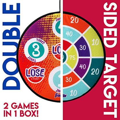 Franklin Sports Anywhere Darts - Double-Sided Dart Target Hangs Anywhere - Perfect for Kids and Families