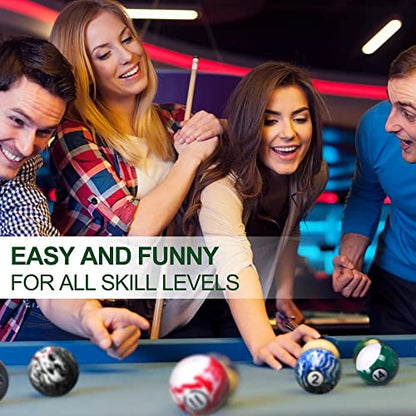 Billiard Balls Set Pool Table Balls Marble-Swirl & Classic Style 16 Ball Set - style: Deluxe White Marble