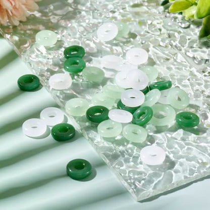 KISSITTY Glass Peace Buckle Charms Blessing Buckle Pendants for DIY Necklace Bracelet Earring Jewelry Making - color: 3 Colors