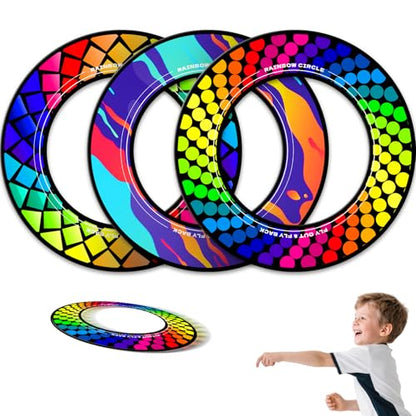 Doinfly【3-Pack Professional Flying Toys - Ultra-Stable & Long Distance Sport Flying Equipment for Outdoor Games, Pool, Beach, Backyard Fun | Adults & Kids Family Toy (Gradient Series) - color: Colourful
