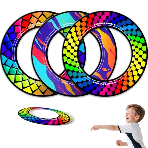 Doinfly【3-Pack Professional Flying Toys - Ultra-Stable & Long Distance Sport Flying Equipment for Outdoor Games, Pool, Beach, Backyard Fun | Adults & Kids Family Toy (Gradient Series) - color: Colourful