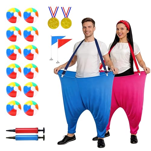Granny Pants Yard Game Oversized Granny Pants Outdoor Games Party Set - color: Red and Blue