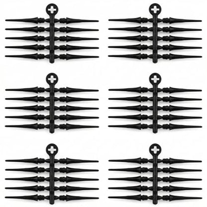 Foilswirl 60 Pcs 2ba Electronic Dart Tips Points Plastic Dart Tips - Universal Plastic Soft Tip Points(Black)