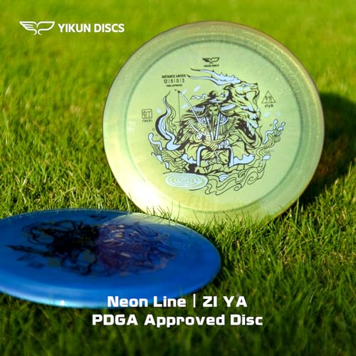 Yikun Disc Golf Ultra-Overstable Distance Driver|Pro Worlds 2025 Limited Edition|Powerful Hyzer Fade for Forehand/Backhand|Skip-Enhanced Approach Shots|PDGA Approved 170-175g - color: Green