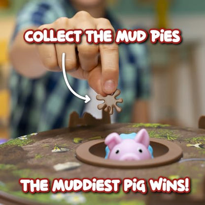 Pigs on Trampolines Board Games – Family Game, Kids Games, Multi-Player, Board Games for Family Night, Preschool Toys, The Muddiest Pig Wins The Game, Hand-Eye-Coordination Game, Ages 6+ - style: Pigs on Trampolines