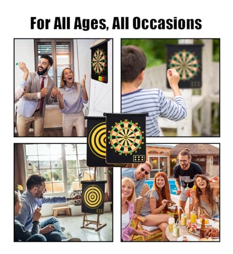 Magnetic Dart Board Outdoor Games for Kids 8-12, Teen Boys Gift Ideas for Birthday, Cool Toys for Teenage Activities Age 6 7 8 9 10 11 12 13 14 15 16 Years - style: Gift Box