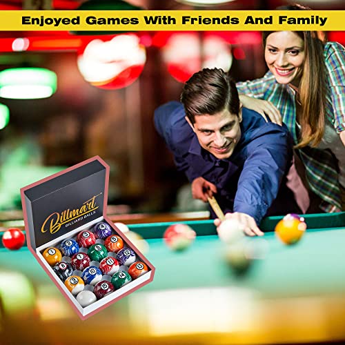 Billmart Billiard Balls Set 16 Pool Table Balls - color: Marble Premium