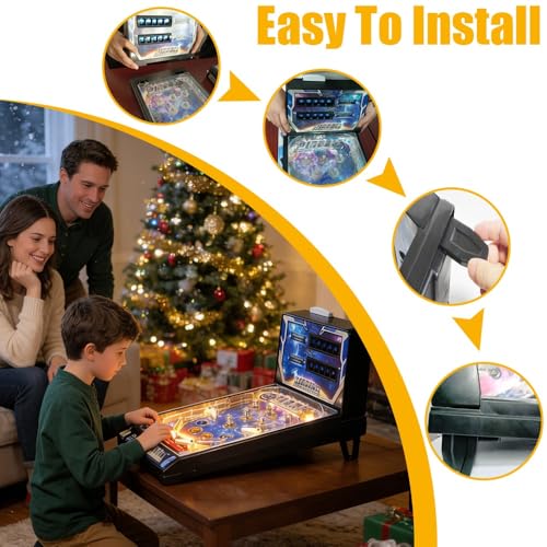 Tabletop Pinball Machine Electronic Pinball Toy with Light Sound and Scorer Mini Arcade Pinball Ball Shooting Game for Kids