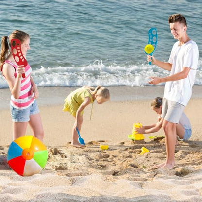 Gamie Scoop and Toss Game for Kids – Includes 2 Scoops and 2 Balls – Fun Outdoor Toys for Beach, Backyard, Camping, or Park – Great PE Equipment & Summer Activity for Boys, Girls & Families