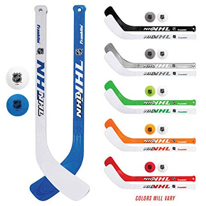 Franklin Sports NHL Mini Hockey Stick and Ball Set - Kids Indoor Knee Hockey Game Set - Includes 2 Mini Sticks and 2 Foam Balls