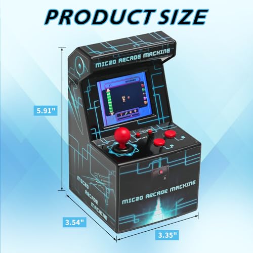 Retro Handheld Game Console for Kids, Mini Arcade Machine with 240 Built-in Games, Portable Travel Toy, Ready to Play, 2.5" Screen, Easy Joystick, Gift for Boys Girls Ages 3-8 (Batteries Included)