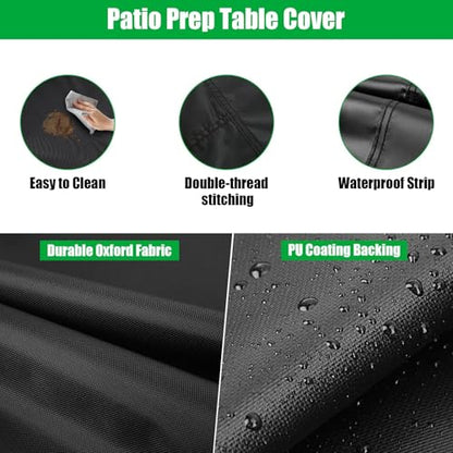 36 Inch Outdoor Prep Table Cover,Waterproof Patio Stainless Steel Table Work Cover,Outdoor Grill Cart Pizza Oven Tables Covers - 36 x 24 x 35 Inch - size: 36" x 24" x 35" Inch