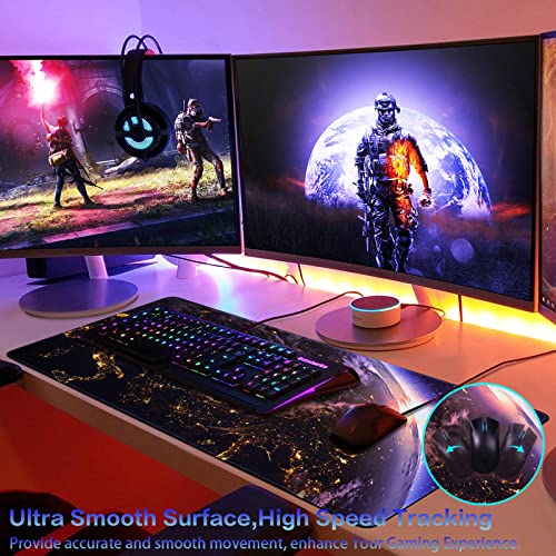 Canjoy Gaming Mouse Pad, Large Extended Mouse Pad Big Computer Mousepad for Home Office Gaming Work 31.5x15.7inch - color: Light City