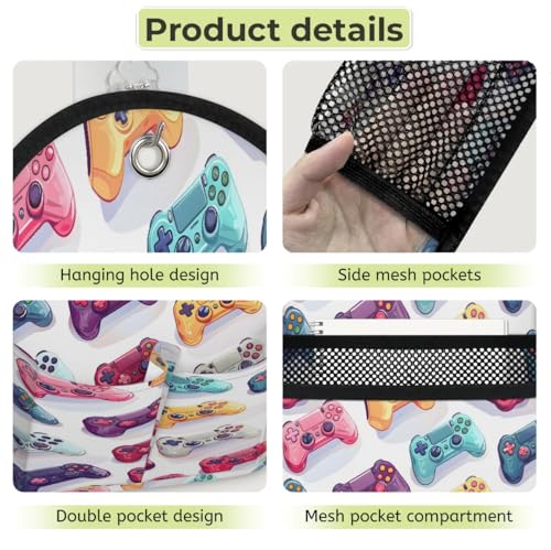 2pcs Wall Hanging Organizer Bag Gaming Consoles Wall Hanging Storage Bag with Pockets Wall Organizer Storage for Kitchen, Bedroom, Bathroom, RV Camper - size: 2 PCS