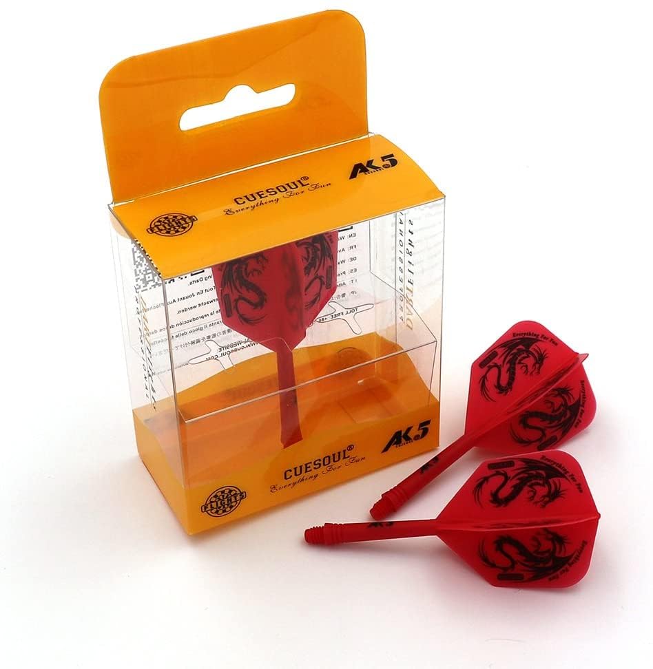 CUESOUL ROST Integrated Dart Flight and Shafts Meduim/Small/Large - color: Red Dragon, size: Size L-33mm