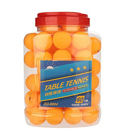 Vbest life Ping Pong Balls with Box, 60 Pcs 3-Star Table Tennis Ball Ping Pong Balls for Competition Training Entertainment - color: Orange