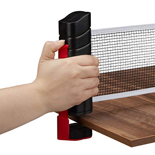 Relaxdays Table Tennis TT Ping Pong Net Retractable Portable Clamp Bracket, Multi, One Size