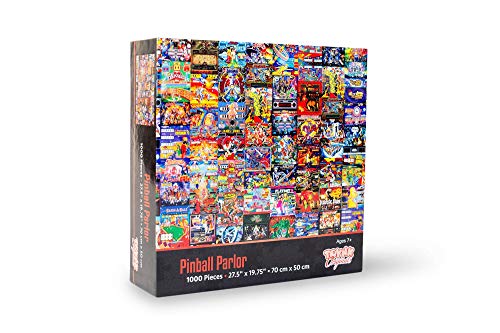 Pinball Parlor Retro Arcade Puzzle for Adults and Kids | 1000 Piece Jigsaw Puzzle Toy | Interactive Brain Teaser for Family Game Night | 28 x 20 Inches
