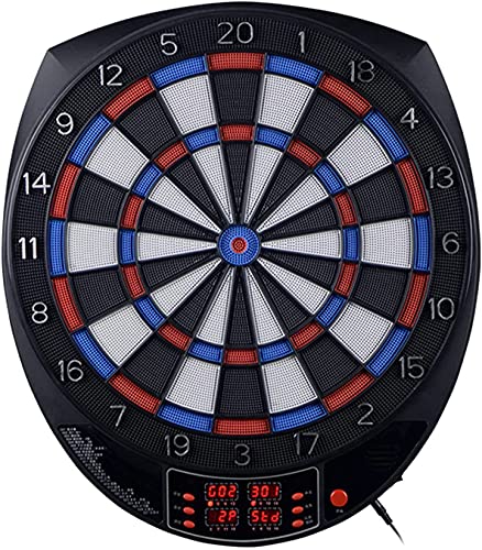 Electronic Dart Board, Electronic Dart Board, Electronic Dartboard, Soft Tip Dartboard Set LED Display Scoreboard, 6 Darts 24 Tips for 8 Players, Battery Supply