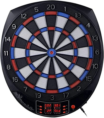 Electronic Dart Board, Electronic Dart Board, Electronic Dartboard, Soft Tip Dartboard Set LED Display Scoreboard, 6 Darts 24 Tips for 8 Players, Battery Supply