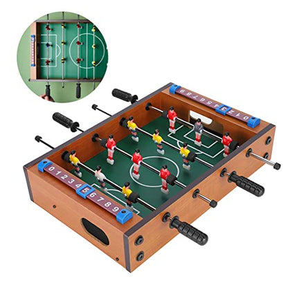 Tabletop Foosball Table, Portable Mini Table Football, Soccer Game Set with Two Balls and Score Keeper for Adults and Kids Game Party Lay Toys