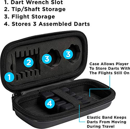 Viper Jaguar 80% Tungsten Soft Tip Dart Set with Case, 18 Grams - style: Fine Knurling