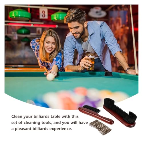 1 Set Billiard Brush Pool Table Cleaning Tool Rail Kit for Accessories Dust Removal for Pool Tables and Cabinets