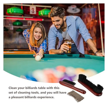 1 Set Billiard Brush Pool Table Cleaning Tool Rail Kit for Accessories Dust Removal for Pool Tables and Cabinets