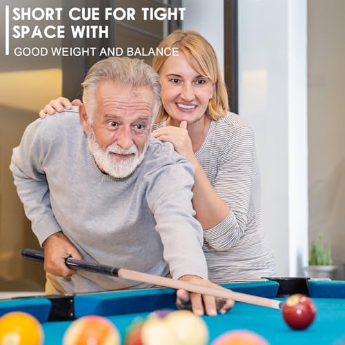 36 Inch/ 42 Inch/ 48 Inch Short Pool Cue Stick for Kids, Canadian Maple Billiard Cues for Tight Spaces - color: Grey 42"