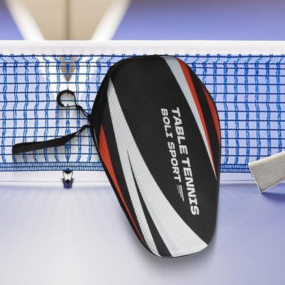 FABULETTA Table Tennis Racket Case, EVA Hard Shell Pong Paddle Bag with Hand Strap, Waterproof Storage Box for 2 Rackets or 1 Racket and 2 Balls, Protective Cover fo - color: PB005-A model