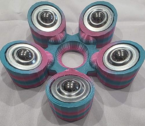 Bowling Ball Spinner - color: Teal and Magenta