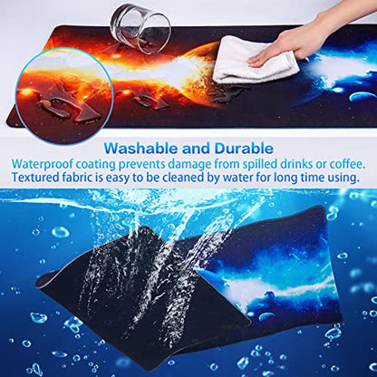 Canjoy Gaming Mouse Pad, Large Extended Mouse Pad Big Computer Mousepad for Home Office Gaming Work 31.5x15.7inch - color: Ice and Fire