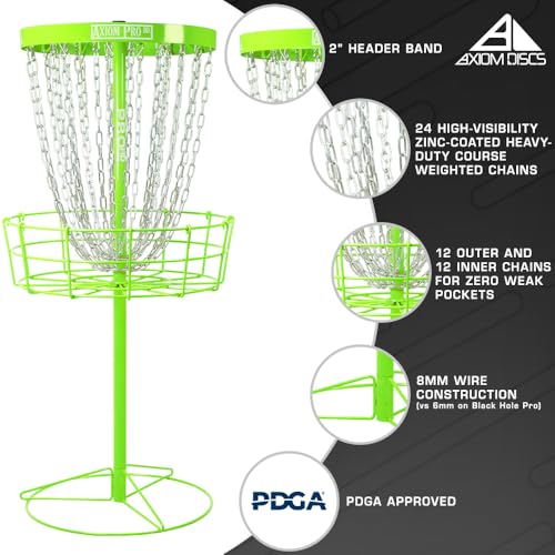 Axiom Discs Pro HD Disc Golf Basket - color: Lime