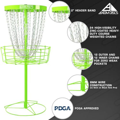 Axiom Discs Pro HD Disc Golf Basket - color: Lime
