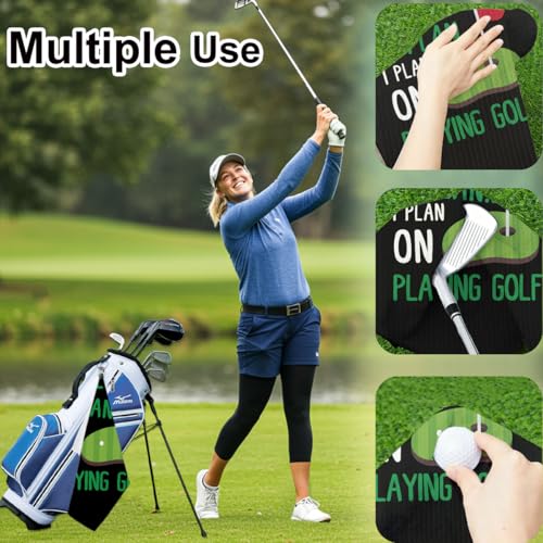 Yes I'd Have A Retirement Plan Embroidered Golf Towel with Clip, Funny Golf Accessories Gifts for Men Women Golfer Grandpa Mom Dad, Birthday Retirement Gifts for GolfFans Golfs Lover, 16x24 Inch - color: Funny Golf Retirement