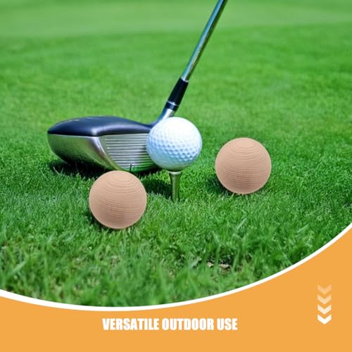 6pcs Natural Wood Croquet Balls for Family Outdoor Games Smooth Unfinished Wooden Spheres for DIY Crafts & Backyard Fun Activities