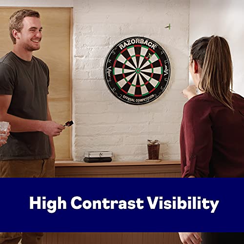 Viper Razorback WDF Accredited, Official Competition Bristle Steel Tip Dartboard Set with Staple-Free Razor Thin Spider Wire Self-Healing