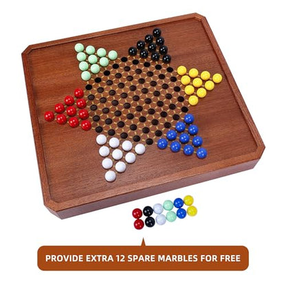 Offelec 2 in 1 Magnetic Chess Set & 72 Marbles Chinese Checkers Board Game Set, 12" Wooden Board Game with Storage Drawer, Portable Travel Board Games for Adults, Kids and Beginners - color: 2 in 1 Magnetic Chess & Chinese Checkers