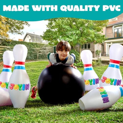 JOYIN Giant Inflatable Bowling Set for Kids and Adults, Christmas Birthday Party Games, Kids Education Motor Skills Toys - style: Classic bowling