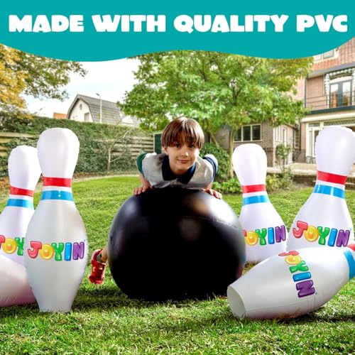 JOYIN Giant Inflatable Bowling Set for Kids and Adults, Christmas Birthday Party Games, Kids Education Motor Skills Toys - style: Classic bowling