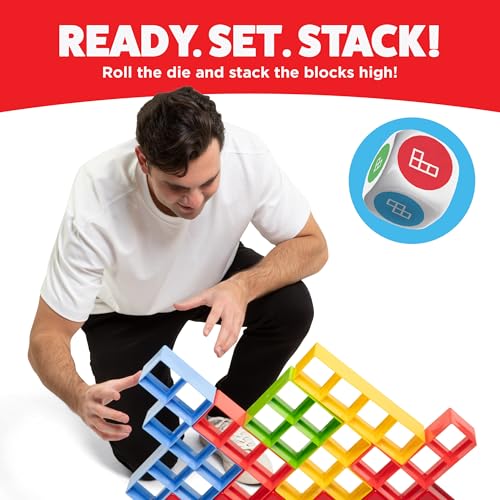 Giant Tower Stack by Relatable - Nappa Award 2026 Winner, The Jumbo Block Game Where You Balance Building Blocks - Ultimate Outdoor Games, Yard Games for Adults & Family Games Challenge, Ages 8+ - style: Giant Tower Stack