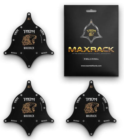 Taom Black Max Rack 9 Ball & 10 Ball Template for Pool/Billiards