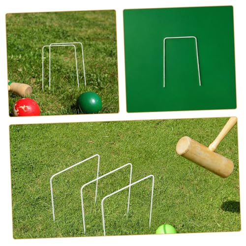 Toddmomy 10pcs Croquet Wickets Hoops for Lawn Games Easy Setup and Storage Compatible Standard Croquet for Fun