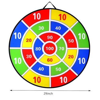 2 Pack 29" Kids Dart Board Game Set, Large Dart Board Toys with 24 Sticky Balls, Boys Toys, Indoor Outdoor Sport Fun Party Game Toys for Kids Boys Girls Ages 3-12