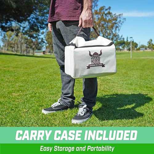 GoSports Kubb Yard Game Set - Choose Regulation or Backyard - Kuub Viking Chess Outdoor Game - style: Backyard Size
