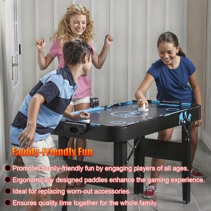 Air Hockey Set - 2 Air Hockey Pushers and 4 Air Hockey Pucks for Game Tables | Replacement Air Hockey Paddles and Pushers | Perfect Accessories for Air Hockey Games (2 Striker, 4Pucks) - size: Small