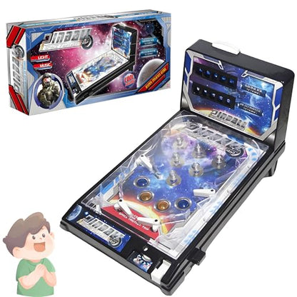 Table Top Pinball Machine, Electronic Arcade Games for Kids, Fun and Interactive Toy, with LED Lights & Sound Effects, Easy-to-Play