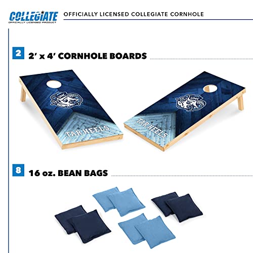 2' x 4' Regulation Size Solid Wood College Cornhole Set with Direct Print HD Team Graphics Great Gift for Any NCAA Fan! Bean Bag Toss Family Outdoor Game
