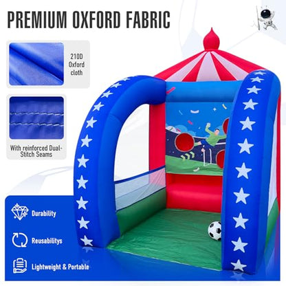 Inflatable Carnival Games — 6.5×6.5×9FT, Built-in Blower, Quick-Inflate — Football Target (Quick-Inflate Outdoor & Indoor Football Game for Backyard Parties, Team Challenges & Event Fun) - style: Football Target
